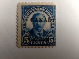 CANAL ZONE #74 ROOSEVELT FIVE CENT MINT NEVER HINGED BEAUTY