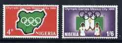 NIGERIA  - 1968 - Mexico Olympics - Perf 2v Set - Mint Never Hinged