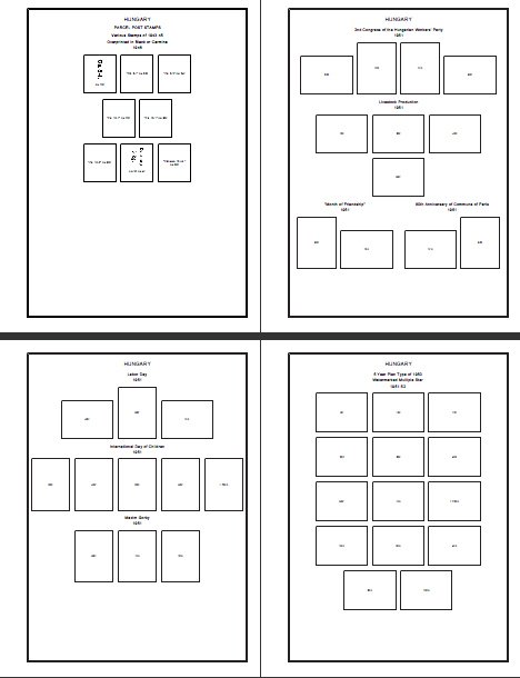 HUNGARY STAMP ALBUM PAGES 1871-2011 (741 PDF digital pages)