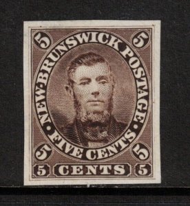 New Brunswick #5P Extra Fine Plate Proof On India Paper