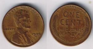 1939 S Lincoln Wheat Cent B52
