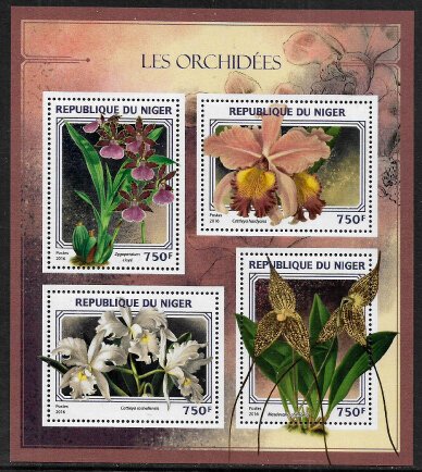 Niger #Z005 MNH Sheet of 4 - Orchids - Flowers