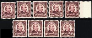 564, Mint NH VF Lot of Nine Fresh Stamps CV $94.50 * Stuart Katz