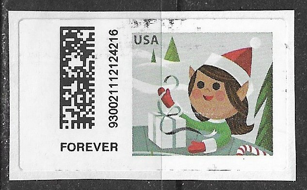 US ~ Scott # CVP 112 ~ Used on paper ~ Holiday Elves