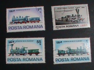 ROMANIA STAMP 1979 WORLD CLASSIC TRAINS CTO-MNH SET  CTO Mint Not hing