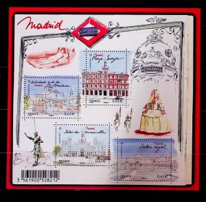 FRANCE Sc 4365 NH MINISHEET OF 2012 - EUROPEAN CAPITALS - MADRID - (CT5)