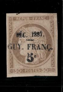 French Guiana 1887 SC 8 NGAI Mint SCV $155.00