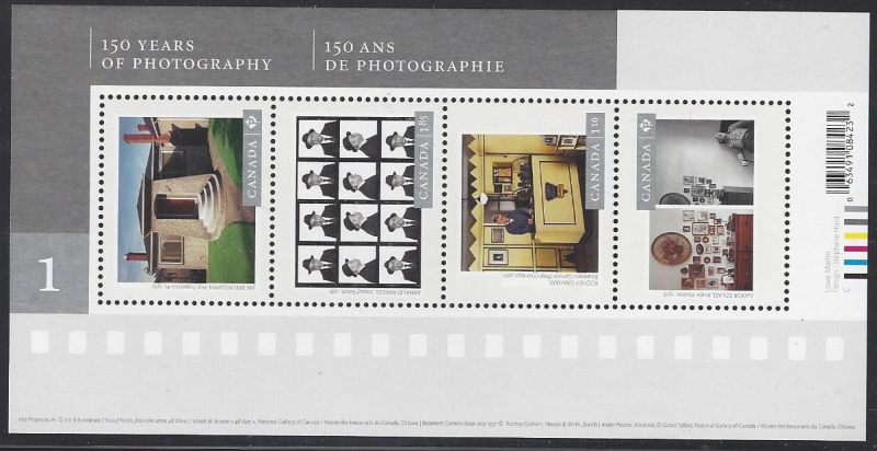 Canada #2627 MNH souvenir sheet, Photography,  issued 2013