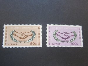 Cyprus 1965 Sc 260-1 set MH