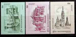 HUNGARY Sc 3414-6 NH 3 SOUVENIR SHEETS OF 1993 - OLD CITY