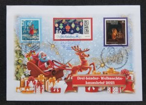 Germany Austria Switzerland Joint Issue Christmas 2021 (joint FDC *diff PMK Rare