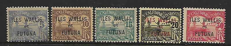 WALLIS & FUTUNA  J1-J5   MINT HINGED, POSTAGE DUE, SHORT SET 1920