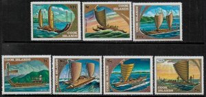 Cook Is. #357-63 MNH Set - Historic South Pacific Sailing Vessels
