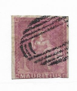 Mauritius #11 Thin Stamp - CAT VALUE $240.00