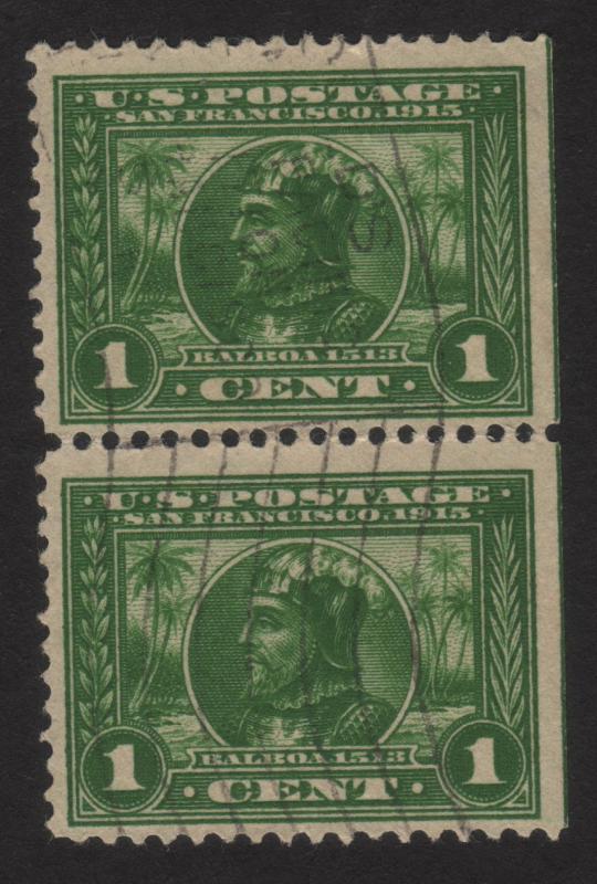 1913 US 1c, Used Pair, Vasco Nunez de Balboa, Sc 397