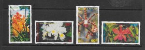 WALLIS & FUTUNA #504-7 FLOWERS MNH