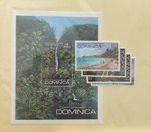 Stamps Dominica Scott #689-92, 693 nh