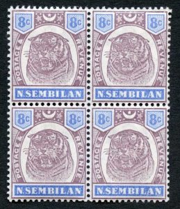 Negri Sembilan SG9 8c Block (offset on reverse) Cat 128 Pounds