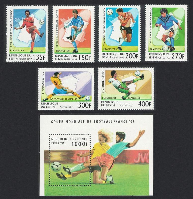 Benin World Cup Football Championship France 1998 6v+MS 1997 MNH SG#1614-MS1620