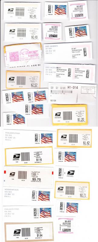 USA recent meter adhesive mail clippings batch 4