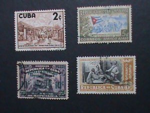 ​CUBA-4 VERY OLD CUBA USED-STAMPS-VF WE SHIP TO WORLD WIDE AND COMBINE