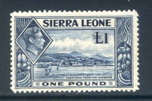 Sierra Leone £1 Deep Blue SG200 Mounted Mint