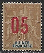 French Guinea # 52 - Navigation & Commerce Overpr. - unused HR.....{GR48}