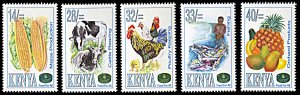 Kenya 660-664, MNH, 50th Anniversary Food and Agricultural Organization