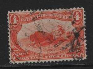 287 VF+ used neat cancel with nice color cv $ 25 ! see pic !