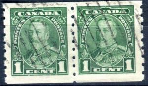 Canada #228ii   VF+  Used  pair .    ** Free shipping **  Narrow # 1#  variety