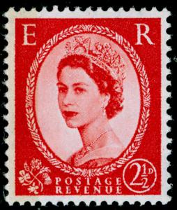 SG614b, 2½d carmine-red, TYPE I (1 BAND), NH MINT. Cat £45. PHOSPHOR.