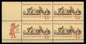 US 1726 Articles of Confederation 13c zip block LL MNH 1977