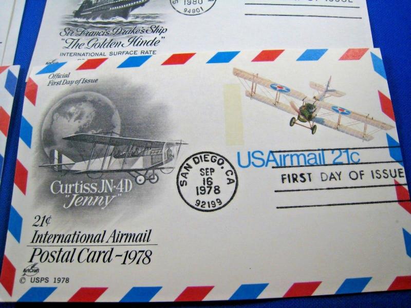 U.S. FIRST DAY COVER POSTAL CARDS - LOT of 17 - 1978-1981    (FG37)