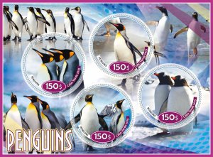 Stamps. Fauna. Penguins  2019 year 1+1 sheets perforated