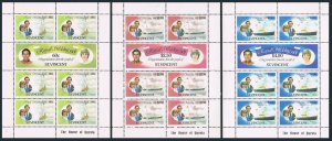 St Vincent 627-632 sheets,MNH.Mi 608-613 klb. Prince Charles/Lady Diana wedding.