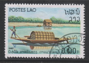 Laos 394 River Vessels 1982