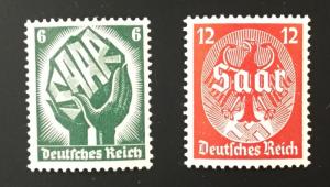 (BJ Stamps) GERMANY, #444-445, 1934, set of 2, FVF, OG, MNH.CV $72.50