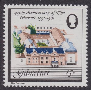 Gibraltar 448 450th Anniversary of the Convent The Convent 15p single MNH 1981