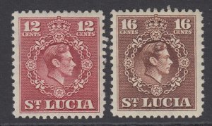 St. Lucia, Scott 142-143 (SG 153-154), MLH