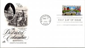 FDC 1991 SC #2561 A1915 Artcraft Cachet - Washington DC - Single - J2693