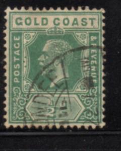 Gold Coast Sc 83 1922 1/2d green George V stamp used