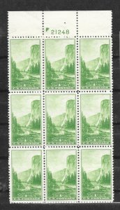 740-749 National Parks Plate Blocks of 9,  FREE Shipping,