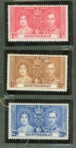 Montserrat #89-91 Mint (NH) Single (Complete Set)