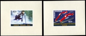 Central Africa 255-256,C147-C149, MNH, Winter Olympics Winners 5 deluxe sheets