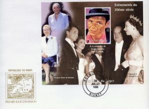 Niger 98 F. Sinatra-Grace de Monaco-SS MNH YVERT # 111 FDC