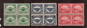 USA #C4 - #C6 Mint Fine - Very Fine Never Hinged Block Set