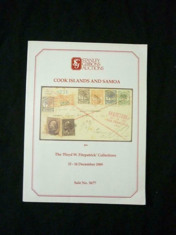 STANLEY GIBBONS AUCTION CATALOGUE 1989 COOK ISLANDS & SAMOA 'FITZPATRICK'