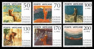 VATICAN 1977 MINT STAMP SET SCOTT # 607 - 612