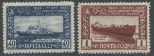 RUSSIA Sc#1364-1365 1949 Sormova Boat Works OG Mint NH