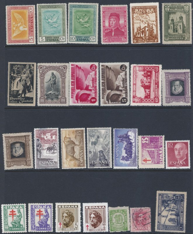 SPAIN 26 MINT & USED STAMPS STARTS AT A LOW PRICE!